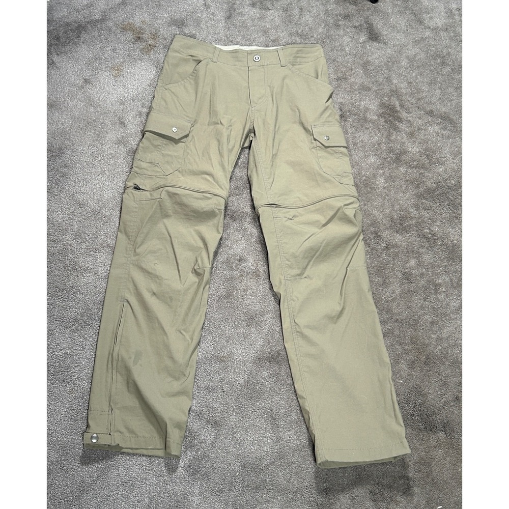 KUHL Renegade Convertible Stealth Pants Mens 31x32 Tan Solid Zip Off Cargo 5138